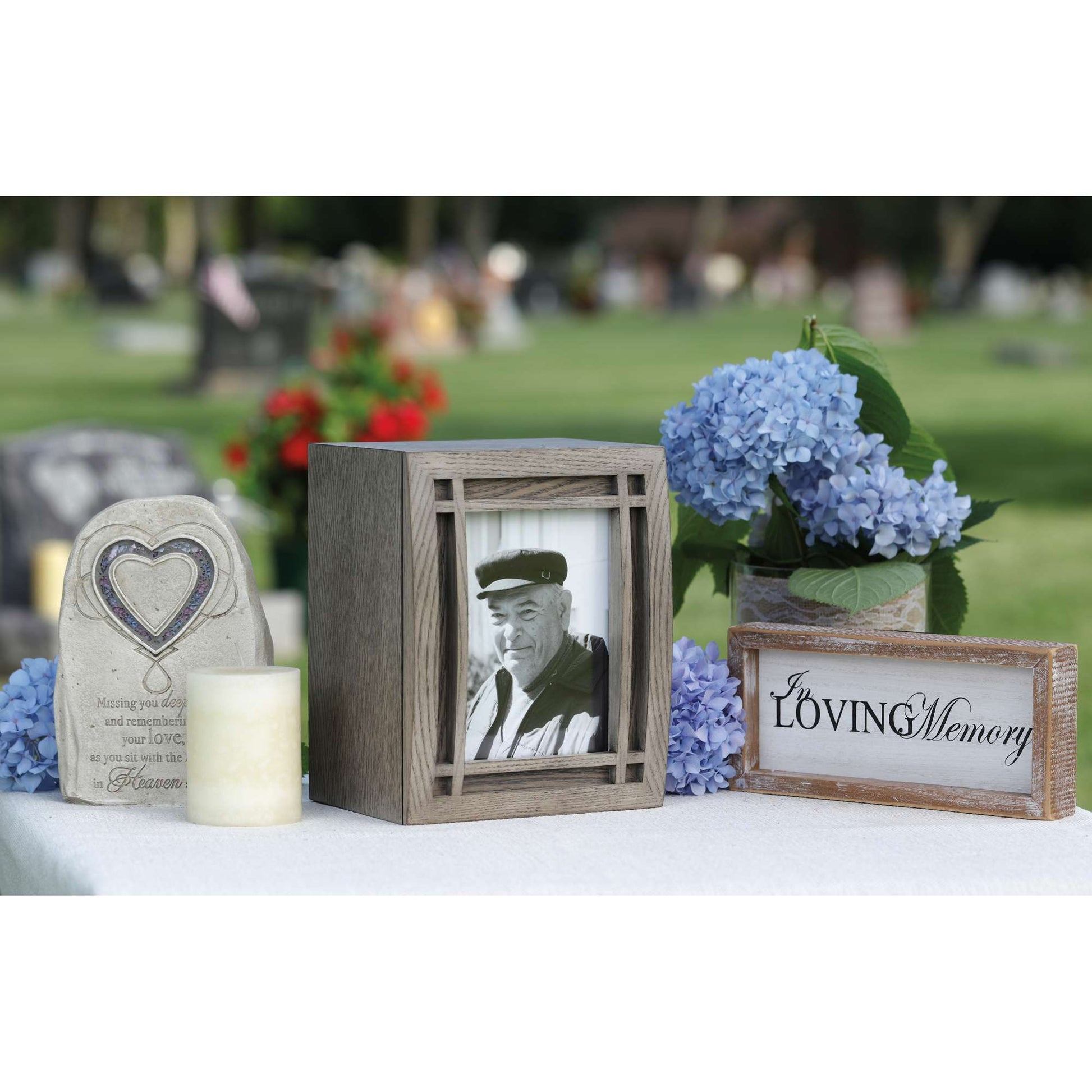 Mission Seaside Gray Portrait Urn