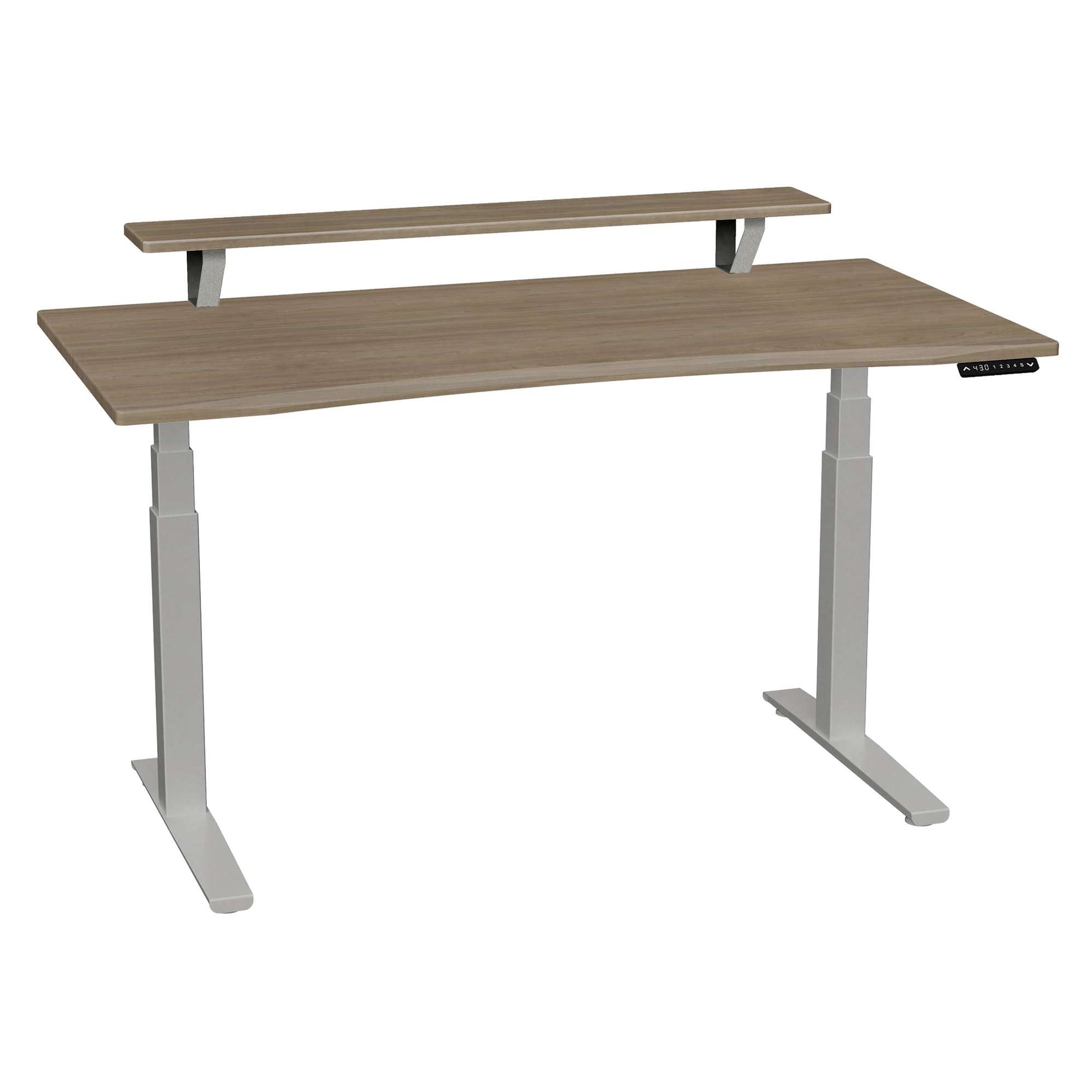 SmartMoves 60 in. Premium Desk w/ Elevated Shelf and Adjustable Height Base